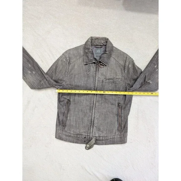 Armani Exchange Gray Bomber Jacket - Picture 3 of 10